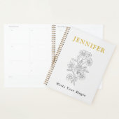 Pearl White Notebook with Gold Line – Elegant Planer (Anzeige)
