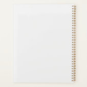 Pearl White Notebook with Gold Line – Elegant Planer (Rückseite)