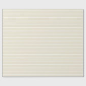 Pearl White Thin Horizontal Streifen Geschenkpapier (Flach)