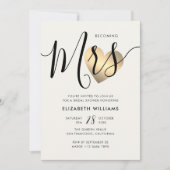 Pearl White wird zu Mrs. Modern Brautparty Einladung (Vorderseite)