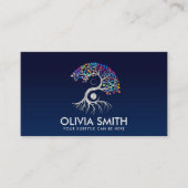 Pearl Yin Yang Tree - farbenfrohe Blätter Visitenkarte (Vorderseite)