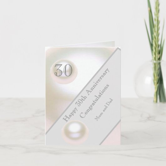 Pearl zum 30. Hochzeitstag Karte (Vorderseite)