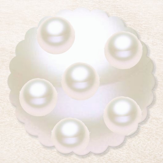 Pearl zum 30. Hochzeitstag Untersetzer (Vorderseite)