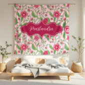 Pearlandra Rosa Jugendstil Fleecedecke