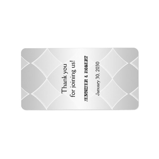 Pearled Gray Diamond Wedding Lip Balm Label Adressaufkleber (Vorne)