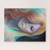 Pearlescent Fantasy Ai Art Hübsch Ethereal Frau Puzzle (Horizontal)