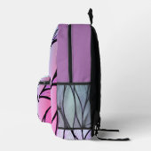 Pearlescent Lila Creative Verlass Pattern Bedruckter Rucksack (Rechts)