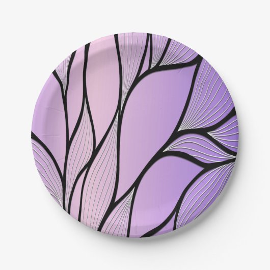 Pearlescent Lila Creative Verlass Pattern Pappteller (Vorderseite)