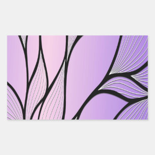 Pearlescent Lila Creative Verlass Pattern Rechteckiger Aufkleber