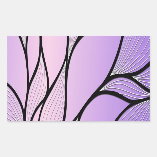 Pearlescent Lila Creative Verlass Pattern Rechteckiger Aufkleber (Vorderseite)