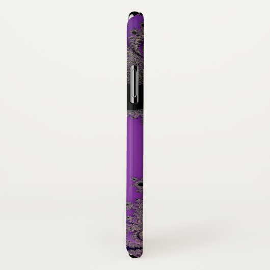 Pearlescent lila Fraktal-Monogramm iPhone Kasten Case-Mate iPhone Hülle (Hinten/Rechts)