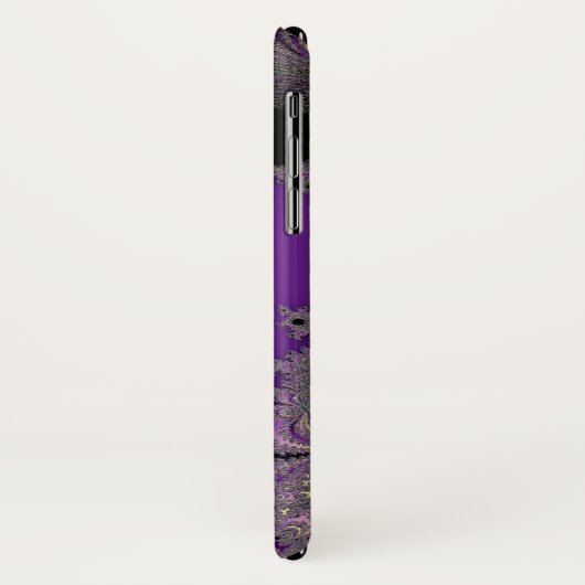 Pearlescent lila Fraktal-Monogramm iPhone Kasten Case-Mate iPhone Hülle (Hinten/Links)