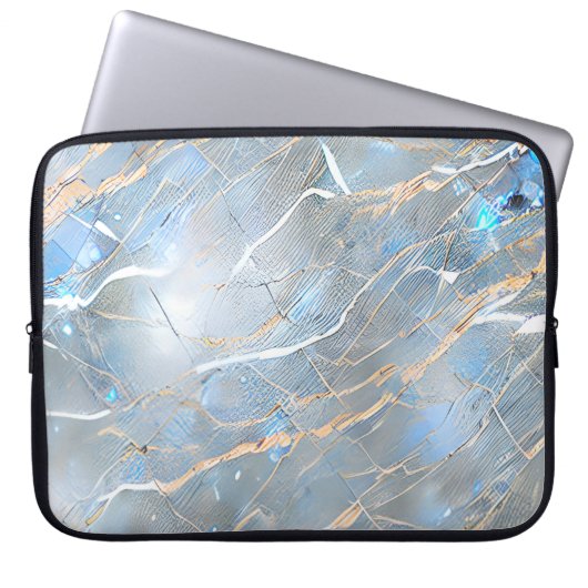 Pearlescent Marble Stone Laptopschutzhülle (Vorderseite)