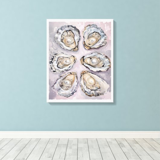 Pearlescent Oyster Art Canvas Wall Art Decor  Leinwanddruck (Insitu (Holzboden))