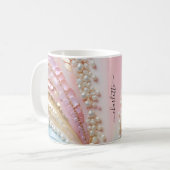 Pearlescent Painted Pearls Shells  Kaffeetasse (Vorderseite Links)
