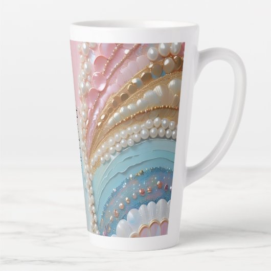 Pearlescent Painted Pearls Shells  Milchtasse (Rechts)