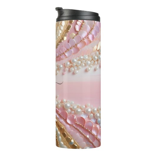 Pearlescent Painted Pearls Shells  Thermosbecher (Nach rechts gedreht)