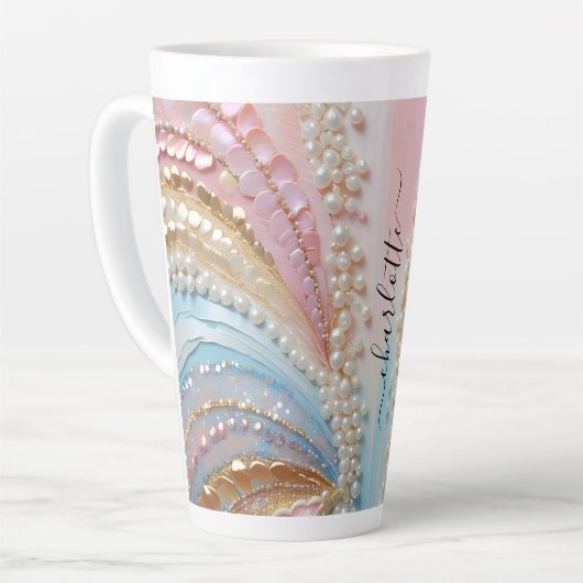 Pearlescent Pearls Muscheln Milchtasse (Linke Ecke)