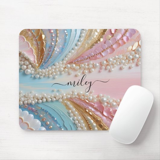Pearlescent Pearls Muscheln Mousepad (Mit Mouse)