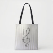 Pearlesque Stripes schwarzen dreifacher Tasche (Vorderseite)