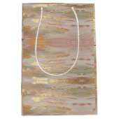 Pearlized Gold, Rose, Leinenschattiertasche Mittlere Geschenktüte (Vorderseite)