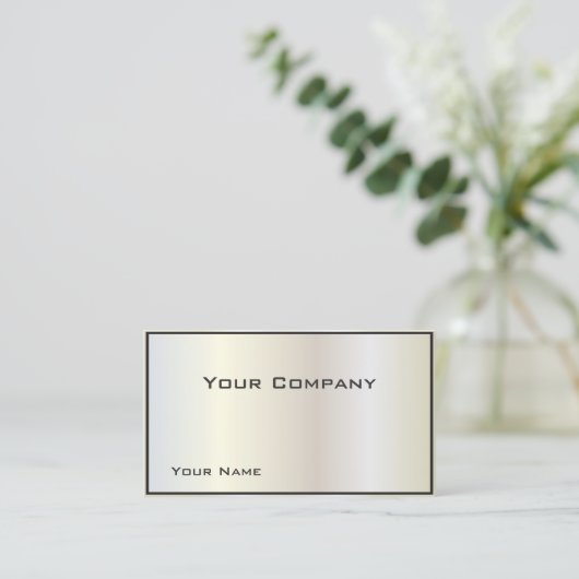 Pearlized Gradient Business Card Visitenkarte (Stehend Vorderseite)