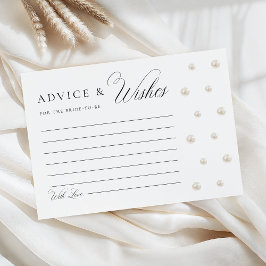Pearls Advice & Wishes for the Bride to Be Card Begleitkarte