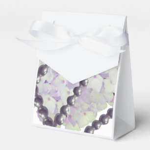 Pearls and Mauve Hydrangeas Favor Box Geschenkschachtel