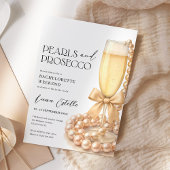 Pearls and Prosecco Bachelorette Weekend Itinerary Einladung