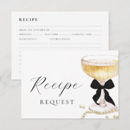 Pearls and Prosecco Black Bow Recipe Request Begleitkarte