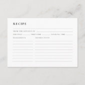 Pearls and Prosecco Black Bow Recipe Request Begleitkarte (Rückseite)