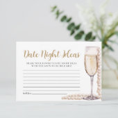 Pearls and Prosecco Brautparty: Begleitkarte (Stehend Vorderseite)
