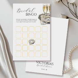 Pearls and Prosecco Brautparty Bingo Game Flyer