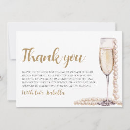 Pearls and Prosecco Brautparty Danke, Karte