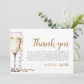 Pearls and Prosecco Brautparty Danke, Karte (Stehend Vorderseite)