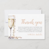 Pearls and Prosecco Brautparty Danke, Karte (Vorderseite)