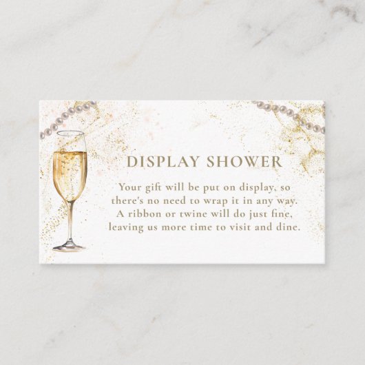 Pearls and Prosecco Brautparty Enclosure Card Begleitkarte (Vorderseite)
