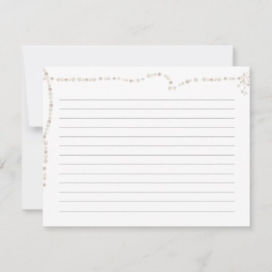 Pearls and Prosecco Brautparty Rezept Card (Rückseite)