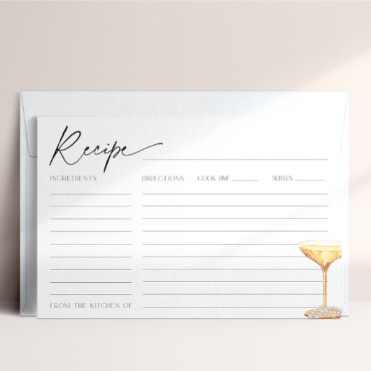 Pearls and Prosecco Brautparty Rezept Card Einladung