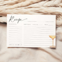 Pearls and Prosecco Brautparty Rezept Card