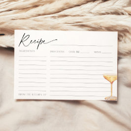 Pearls and Prosecco Brautparty Rezept Card Einladung