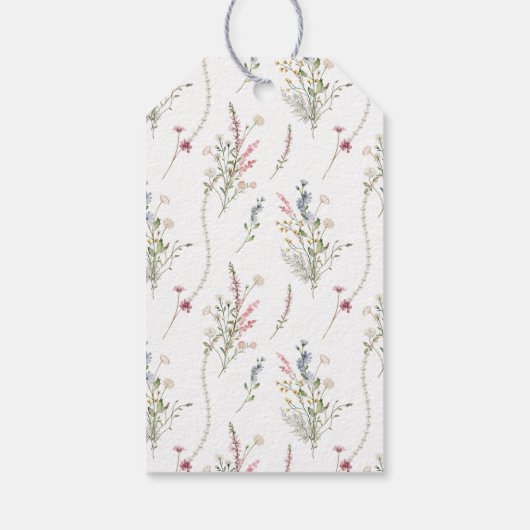 Pearls and Prosecco Brautparty Vielen Dank Geschenkanhänger (Rückseite)