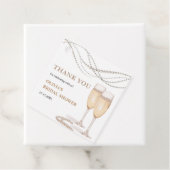 Pearls and Prosecco Brautparty Vielen Dank Geschenkanhänger (Beispiel)