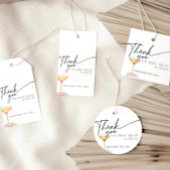 Pearls and Prosecco Brautparty Vielen Dank Geschenkanhänger