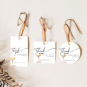 Pearls and Prosecco Brautparty Vielen Dank Geschenkanhänger