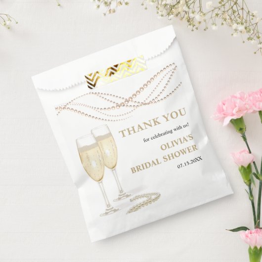 Pearls and Prosecco Brautparty Vielen Dank Geschenktütchen (Versiegelt)