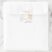 Pearls and Prosecco Brautparty Vielen Dank Quadratischer Aufkleber (Tasche)
