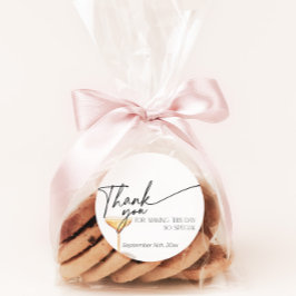 Pearls and Prosecco Brautparty Vielen Dank Runder Aufkleber