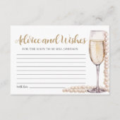 Pearls and Prosecco Bridal Advice and Wish Card Begleitkarte (Vorderseite)