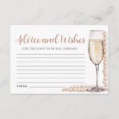 Pearls and Prosecco Bridal Advice and Wish Card Begleitkarte (Vorderseite)
